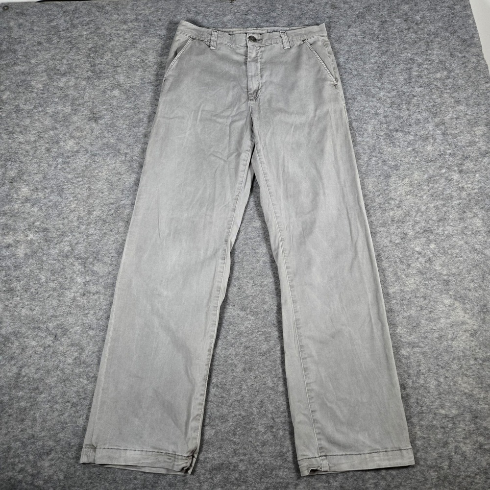 AG Adriano Goldschmied Womens Grey Caden Straight Relaxed Chino Pants 26